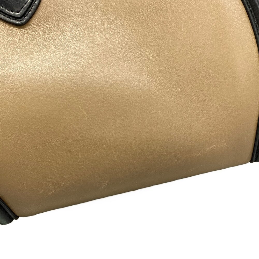 Celine Luggage Mini Shopper Handbag 165213PSJ.02BG Beige Black Navy Leather - Picture 15 of 15